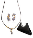 Oleva AD Studded Dazzling Mangalsutra Set & Clutch Bag Combo