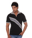 Harvest Black-Grey  Polo T Shirt