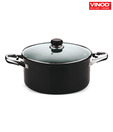 Vinod Black Pearl Sauce Pot With Lid - 26 cm