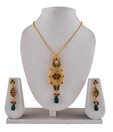 Adhira Heavenly Golden Plated Pendant Set