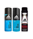 Adidas Fresh Impact, Ice Dive & special edition Deodorant for Men-150ml Each