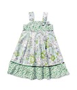Beebay Classic Green Printed Dress For Kids