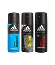 Adidas Fresh Impact, Intense Touch & Team Force Deodorant for Men-150ml Each