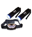 Rolson 2 Pc 9 LED Torch & 3 LED Head Light