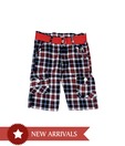 612 Ivy Red & Black Shorts For Kids