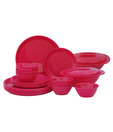 Incrizma Red 28 Pcs Round Dinner Set