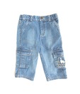 Beebay Denim Blue Embroidered Pocket Boys Capri For Kids