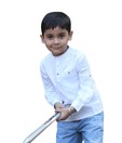ShopperTree White Linen Shirt For Kids