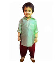 DotnDitto White & Red Pathani Kurta Set