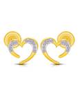 11 Diamonds Little Hearts Diamond Studded Silver Earrings