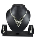Diovanni CZ Studded Classy Touch Necklace Set