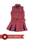 612 Ivy Maroon Star Printed Dress For Kids