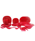 Incrizma Red 44 Pcs Square Dinner Set