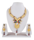 Adhira Appealing Golden Plated Necklace Set