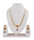 Adhira Pretty Golden Plated Necklace Set