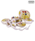 Diamond Crockery Bright Yellow Dinner Set - 33 Pcs