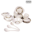 Diamond Crockery Melamine Floral Dinner Set - 33 Pcs
