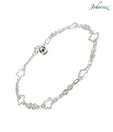 Johareez Appealing Rhodium Plated Sterling Silver Anklets Pair