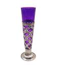 Golmaalshop Trendy Purple & Silver Flower Vase