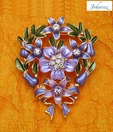 Johareez Pretty Purple & Green Colour Enamel Brass Brooch