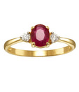 Sanskruti Ruby & Diamond Yellow Gold Ring