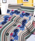 Sleepwell Elegant Striped Double Bed Sheet