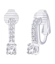 Peora Designer Sterling Silver CZ Studs