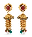 Ada Golden Festive Long Drop Earrings