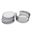 Golmaalshop Trendy White Coaster Set - 6 Pcs
