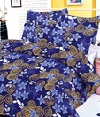 Sleepwell Floral Blue Double Bed Sheet
