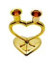Golmaalshop Golden Heart Candle Stand