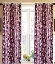 Dekor World Purple Circles Eyelet Curtain