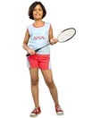 Chicita Sky Blue & Red Night suit