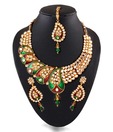 Utsavi Perfect Paisely Traditional Kundan Necklace Set