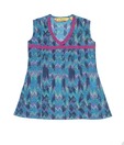 Navvyya Blue & Purple Sleeveless Kurti