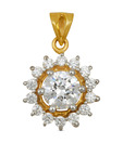 Sincere Charming Gold & Swarovski Zircon Pendant