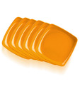 Sarvamangalam Orange Half Plate Set - 6 Pcs