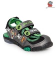 Tom And Jerry Charcoal Grey & Green Sandals