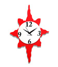 Panache Red & White Star Wall Clock