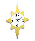 Panache Golden & White Star Wall Clock