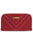 Peperone Smart Red Contrast Stitched Clutch