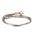Sanskruti Dainty Platinum Finish Diamond Ring