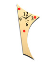 Panache Abstract Beige Wall Clock