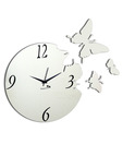 Panache White Butterfly Wall Clock