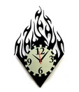 Panache Modish Black Flame Design Wall Clock