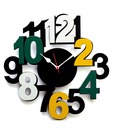 Panache Multi-coloured Big Digits Wall Clock