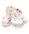 Sarvamangalam White Dinner Set - 32 Pcs