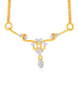 Asmi Diamond Studded Traditional Gold Mangalsutra