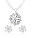 Shopperz Ville Glam Shine Floral Pearl Necklace Set