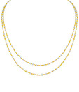 Mi Pearls Dual Line Pearl Gold Chain